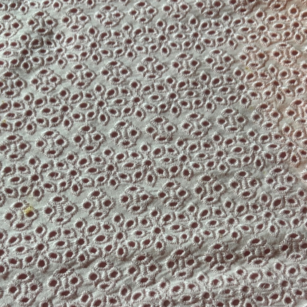 Croft & Barrow Light Pink Eyelet Short Sleeve Top - Picture 3 of 4